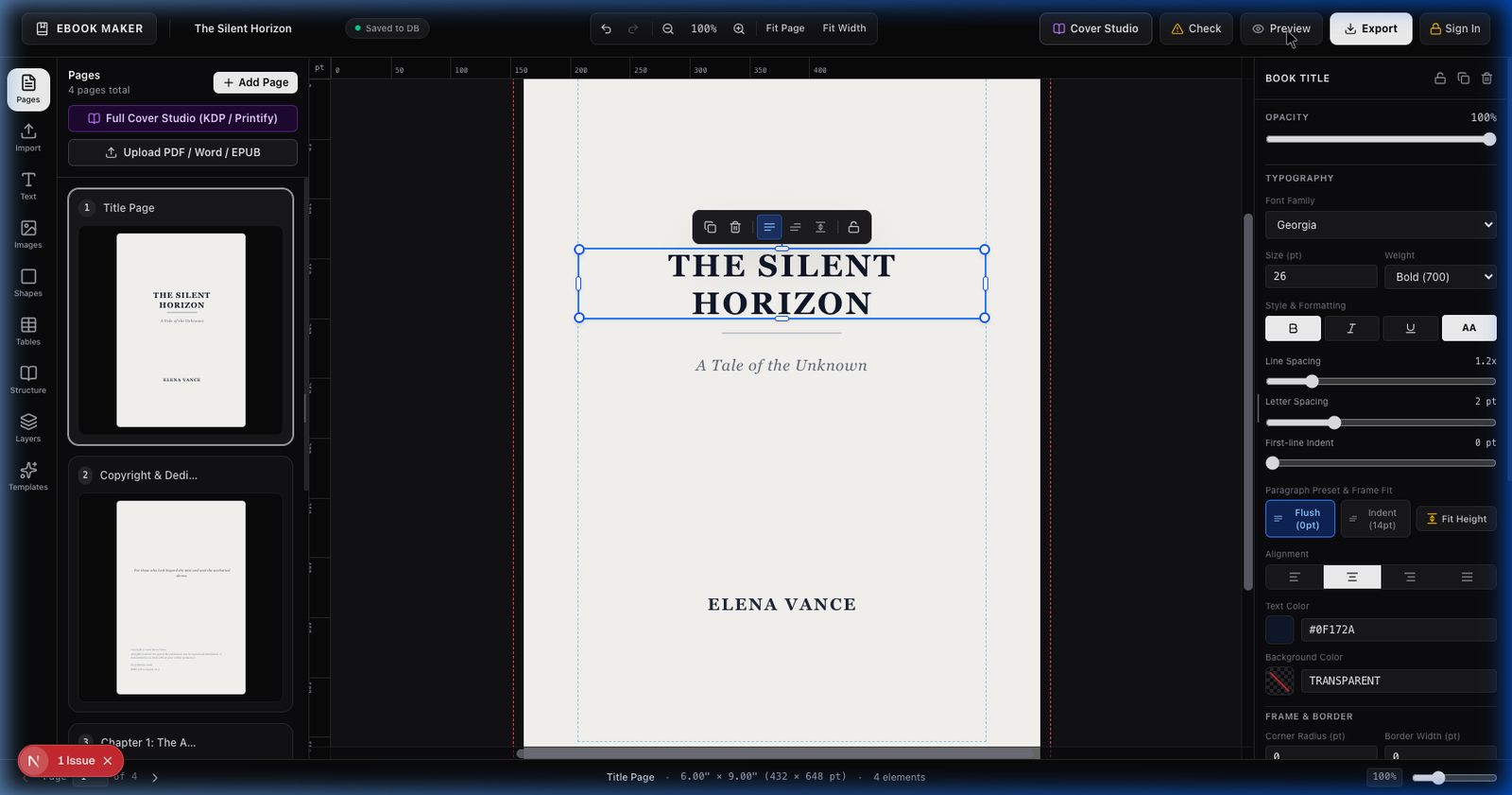 Interactive 3D Book Preview & Reading Modes